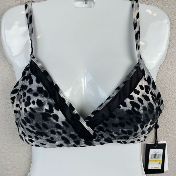 NWT DKNY Two-Piece Animal Print Swim Suit Size M - Picture 2 of 6